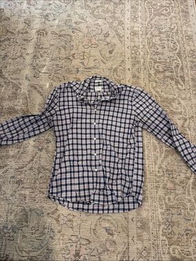 J. Crew Plaid Button-Down Shirt in Navy and Pink